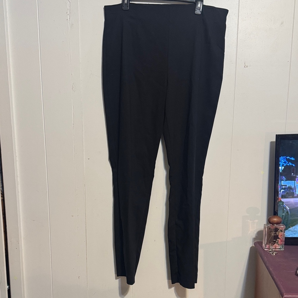 Chaps Black Straight Leg Pants 16